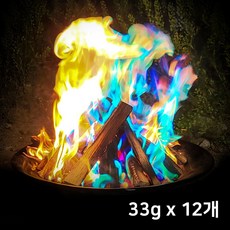 스위스마운틴 오로라불멍 오로라가루 33gx12개 30g->33g 증량 캠프파이어 불멍 매직파이어 갬성불멍, 33g x 12개