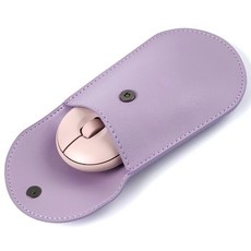 BOHO 블루투스 마우스 가죽 케이스 애플 매직 마우스 2 로지텍 페블 M350 파우치, 라벤더, 1개