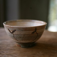 공부차 말차 다완 모음 (일본 막사발 찻사발), 분청귀얄 새싹문다완