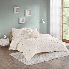 Urban Habitat Kids Callie Shabby Chic All Season Teen Bedding Girls Bedroom Décor Full / Queen, 단일옵션