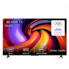 TCL 아이팔콘 4K HDR Google TV, 138.4cm(55인치), 55U65, 무타공 벽걸이형(추가비용발생), 방문설치