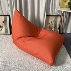 야외빈백 방수 스트라이프 침대 대형 쇼파, 삼각 랩 오렌지, 110x130cm 170cm