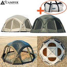 더캠퍼 도데카 돔 텐트 라운지 대형 쉘터 신형 캠핑 감성, 포레스트 그린