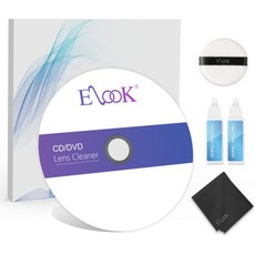 Elook CD 플레이어 클리너 키트 CDVCDDVD 플레이어용 레이저 렌즈 클리닝 디스크 극세사 천 및 패드 솔루션 포함, 2 Bottles of Cleaning Fluid, 1개 - 레이저디스크플레이어