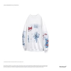 쁘미네 맨투맨 PSOBRAND 타입 18AW6 만판 폴라폴리스 보온 커플 풀오버 화이트 남자네오프렌후드 트렌드