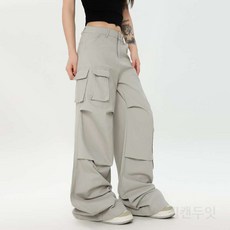 파라슈트팬츠 팬츠 와이드 남녀 언발 포켓 캐주얼 P14