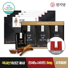 천지양 명품홍삼진액 30포 4박스 쇼핑백증정, 천지양 명품홍삼진액 4박스, 4개