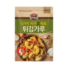 CJ 백설 5가지 재료 튀김가루, 1kg, 2개