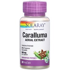 솔라레이 카랄루마 에어리얼 추출물 Solaray Caralluma Aerial Extract 500 mg 30 베지캡슐, 1세트, 30정 - 아시아티코사이드