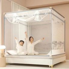 2층침대모기장 침대모기장 접이식 휴대용 모기장 여름 메쉬 통기성 모기 방지 홈 텍스타일 도어 지퍼 폐쇄 침대 텐트 캐노피 브래킷 룸 장식 포함, 12.006 - 180x200cm, 1개