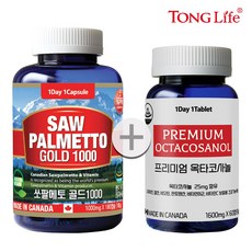 통라이프 쏘팔메토골드1000-(전립선건강+세포보호+에너지생성도움)6개월-1병, 180정, 1개