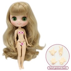 구체관절인형 얼음 dbs blyth 미디 인형 광택 및 무광택 얼굴 diy 변경 20cm 조인트 바디 18 bjd 소녀 장난감에 적합, 1개