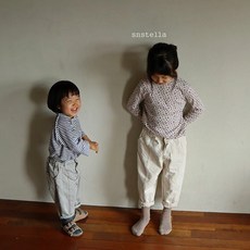 스엔스텔라 듀얼 팬츠 아동 배기 데일리 면바지 자매