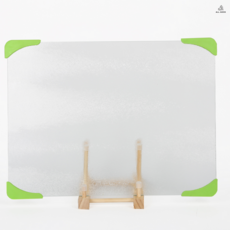 유리도마 강화유리 주방용 투명 위생 항균, 30x40 그린코너, 1개