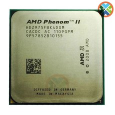 CPU AMD Phenom II X4 975 블랙 에디션 3.6 GHz 쿼드 코어 클래딩 어 프로세서 HDZ975FBK4DGM 소켓 AM3, 한개옵션0