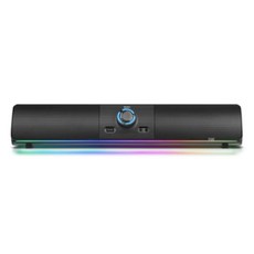 브리츠 RGB SoundBar 2채널 컴퓨터 게이밍 블루투스 겸용 사운드바 스피커, 검정 1개, BZ-T1BT