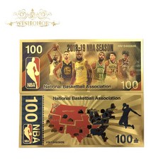컬러 아메리카에 대 한 1pcs 신제품 nba 지폐 컬렉션에 대 한 24k 골드 종이 돈에서 100 달러 지폐, 1개, 1 Canada dollar^0