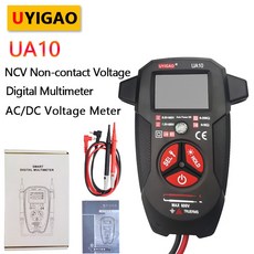 UYIGAO UA10 미니 디지털 멀티미터 완전 지능형 자동 범위 범용 계량기 전기기사 휴대용 핸드헬드 멀티미터, 1개