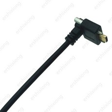 골드 타입 C USB 3.1 수-USB-C 암 90 도 연장 데이터 케이블 코드 패널 마운트 나사 구멍 10 Gb/s, 01 UP_03 1m, 1개
