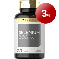 Carlyle 칼라일 셀레늄 보충제 200mcg 270정, 3개