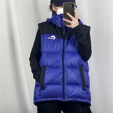 (구제의류)네파 덕다운 블루 조끼패딩 90 / 빈티지아워 240117