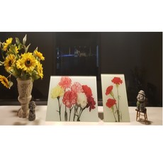 꽃그림 액자 예쁜 풍경사진 거실 카네이션그림 예쁜 욕실 디아섹 해바라기 부귀해지는 돈 들어오는 인테리어, 카네이션