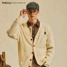 후아유스티브케이블반팔가디건