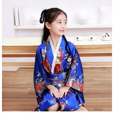 중국 전통 기모노 아동 실크 가운 키드 의류 원피스가운