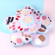 미스로즈 MISS ROSE 아이섀도 팔레트 메이크업 박스 회전 핑크 소녀 조합 초보자 정장 어린이 학생 성능 휴일 선물, 150P 핑크 프레스드 파우더