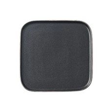 SELBY 골드라인 매트블랙 스퀘어 엣지 스테이크 접시, 골드라인 스퀘어, 10인치(25.5*25.5*2.5cm)