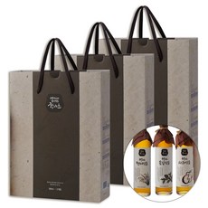 굿소일즈 자연 발효 항아리 숙성 사과 솔잎 현미 식초 선물세트, 1.5L, 3세트