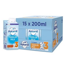Aptamil 3 Toddler Milk Ready to Drink 1-3 Yrs 압타밀 3단계 토들러 밀크 액상분유 1-3살 200ml 15개입, 15개, 15개