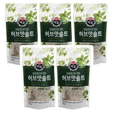 CJ 백설 순한 허브맛 천일염 100g, 5개