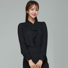 스무날 진주프릴 긴팔 블라우스 오피스룩 면접블라우스 유니폼 승무원