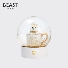 강아지 워터볼 스노우 크리스탈 볼 장식 행운의 선물, 옵션 1