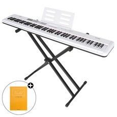 블루엔젤 Keysplay 입문용 전자 디지털피아노 88건반 + 스탠드 + 체르니100교본 포함 세트, 화이트, Keysplay Electric Piano