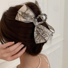 [2개1세트] 그랑그랑 뜨왈 리본 헤어집게핀 머리집게핀 리본집게핀