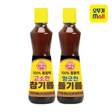 고소한참기름 병 320ml + 향긋한들기름 320ml, 2개