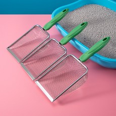 델라무드 고양이 모래삽 화장실 소형 3종 세트, 초록, 1개