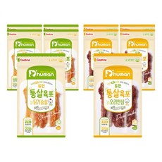  [듀먼] 국내산 강아지 통살육포2종 혼합10팩(닭가슴살5+오리안심5), 통살육포 닭가슴살50g 10팩_bm12 