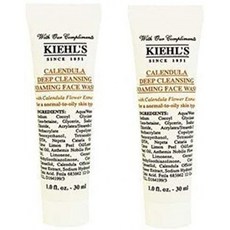 키엘스 칼렌듈라 딥 클렌징 포밍 페이스 워시 트래블 사이즈 2 토탈 2oz/60ml 세트: 뷰티, 1