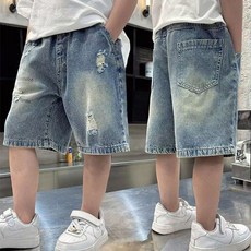 헬로가든 마카찢 청 반바지(S)