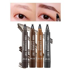 리르 포크 아이브로우 틴트 8일지속 4지창팁 눈썹타투, 선택/포크_그레이블랙, 1개