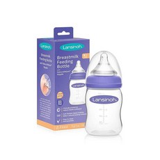 란시노 자연/굴곡진 젖꼭지가 있는 엄마의 젖병685914, 5 Ounce (Pack of 1), 1개