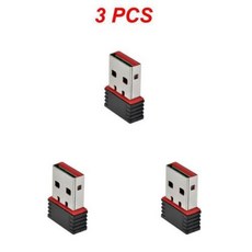 미니 USB 네트워크 카드 무선 와이파이 어댑터 동글 PC용 LAN 내부 안테나 USB2.0 2.4G 150Mbps 802.11b/g nAX RTL8188 1-10, 2) Style A 3pcs, 3개