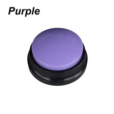 재미있는 녹음 애완 동물 소통용 버튼 훈련 부저 말하기 단추, 1개, 7.Purple
