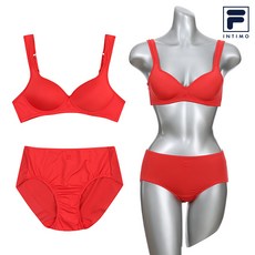휠라 *백화점 동일 상품*노와이어 브라 드로즈 FI4BAA9949F_SETDR_RED
