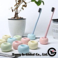 도자기 1인용 칫솔거치대, 상세설명 참조, BC-007_Mint
