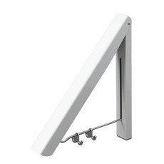 접이식 벽행거 더블 봉 80CM 화이트 사무실행거 코트랙 벽걸이행거 다용도행거 원룸행거 미니행거 옷걸이행거