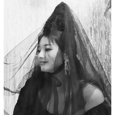 할로윈꼬깔모자면사포